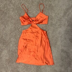 Cotton Candy Land Vibrant Orange Dress